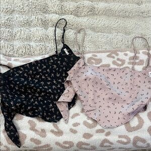 Garage Black and Pink Floral Bandana Tops Bundle